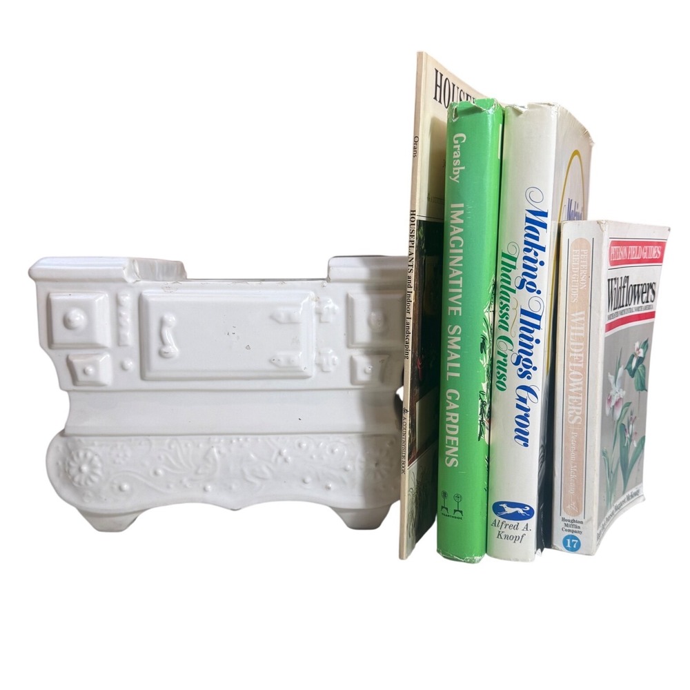 Vintage McCoy Planter Gardening Books Botanical Cottagecore Grandmacore Decor